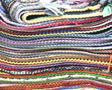 Colorful Foot Wipes thai peruvian style rug surface