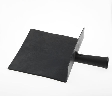 Trowel Plastic plaster isolated on white background.の写真素材