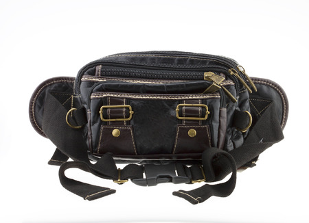 New leather bags isolated on white background.の写真素材