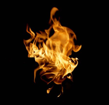 The red flames on a black .