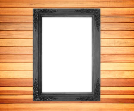 Old wooden brown wall Wall frames backgroundの写真素材