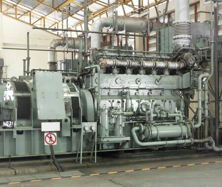 emergency generators. Diesel engine. Through use of industrial machinery.