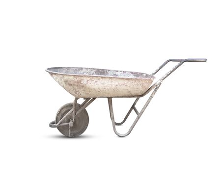 Old Trolley for Construction in white backgroundの写真素材