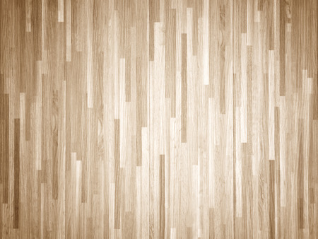 Hardwood maple basketball court floor viewed from above