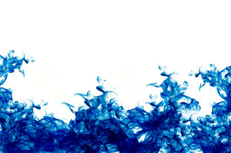 soft flow of blue color in water