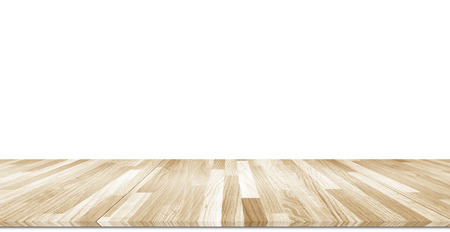 Wooden floor isolated on the white background.の写真素材