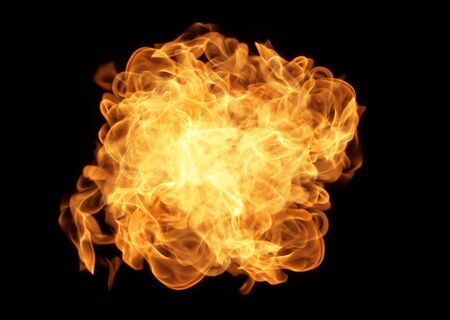 Fire flames on a black background abstract.