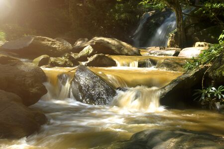 Natural waterfalls trees streams rocks streams tourist attractions Mae Sa waterfall Chiang Mai...