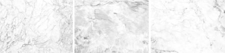 White marble separating three pictures with high detail  big size Can be used to design background graphicsの写真素材