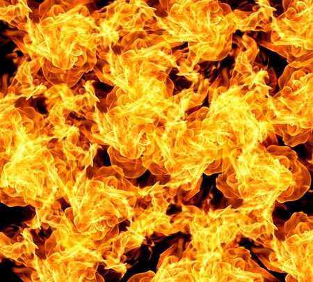 Fire flames on a black background abstract.