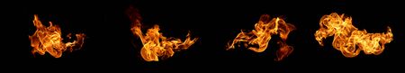 Flame heat fire abstract background black backgroundの写真素材