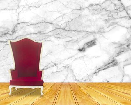 Interior decoration  marble wall  wooden floor