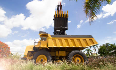 Large truck technology Digging mining soil
