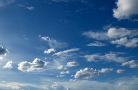 Clouds blue sky High angle air backgroundの写真素材