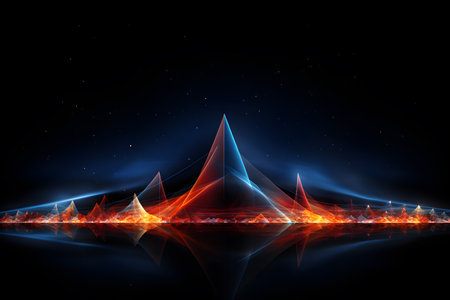 technology light line graphics Generative AIの素材