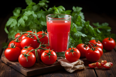 Drink milk eat fresh vegetables for good health Generative AIの素材