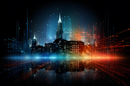 capital city building graph trade vector style investment  Generative AIの素材