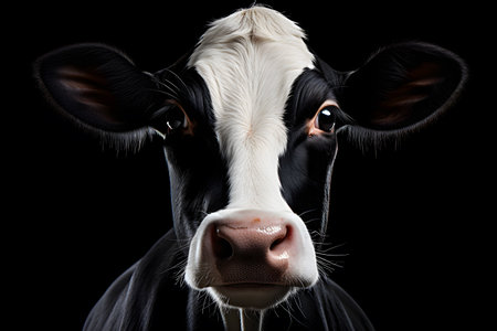 dairy cow isolated on white background Generative AIの素材