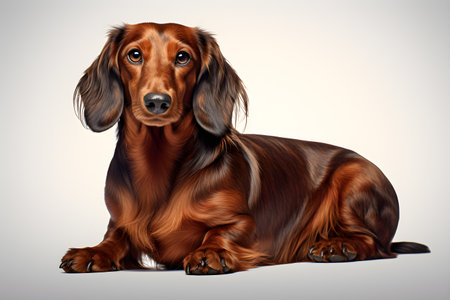 isolated dog on white background Generative AIの素材