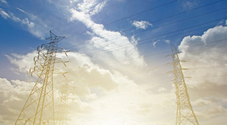 Industrial high voltage power transmission line