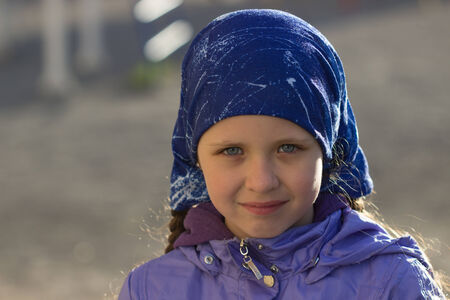 Girl in bandanaの写真素材