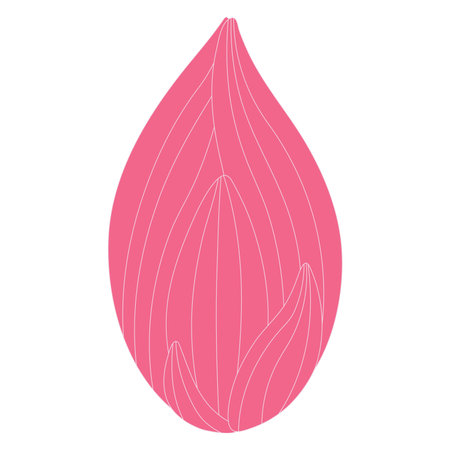 Lotus, water lily flower bud hand drawn illustration. Line art, drawing style design, isolated vector. Mid Autumn Festival floral, botanical element, beautiful Asian flora, blossom, bloom, plantのイラスト素材