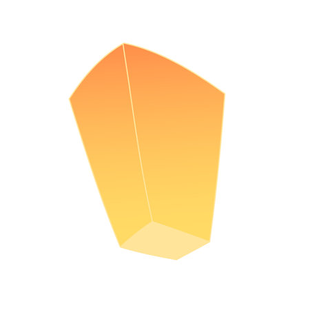 Traditional Chinese flying lantern illustration. Modern minimal flat style design, isolated vector. Asian holiday Mid Autumn Festival, Thai New Year Songkran print elementのイラスト素材