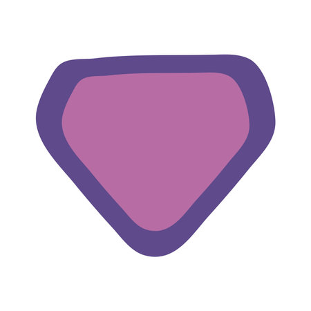 Abstract geometric diamond shape hand drawn illustration. Flat style design, isolated vector. Kids print, comic book element, super hero symbol, emblem.のイラスト素材