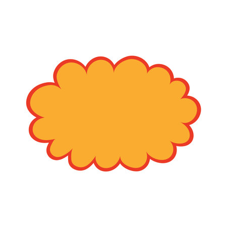 Comic book sound effect bubble, balloon, cloud hand drawn illustration. Line drawing style design, isolated vector. Abstract geometric shape, kids print, retro, vintage, pop art element, symbol, labelのイラスト素材