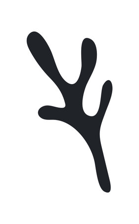 Reindeer antler, Christmas accessory isolated on transparent. Hand drawn flat vector illustration. Traditional holiday, Xmas, New Year, seasonal design element, clip artのイラスト素材