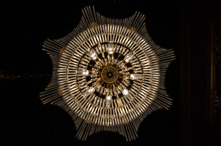 The chandelier. Look upの写真素材