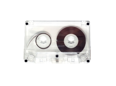 Compact Cassette isolated on white の写真素材