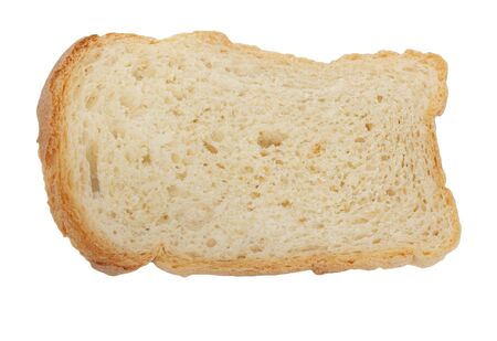 Bread slice isolated on white, clipping path included 