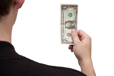 One Dollar Bill in hand 