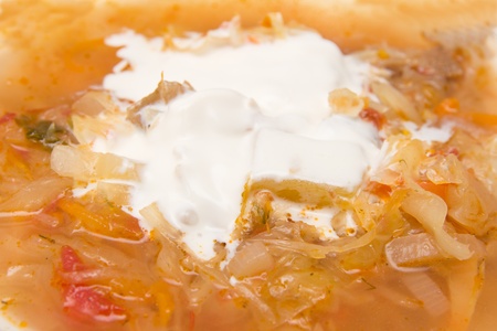 cream in the soup as a backgroundの写真素材