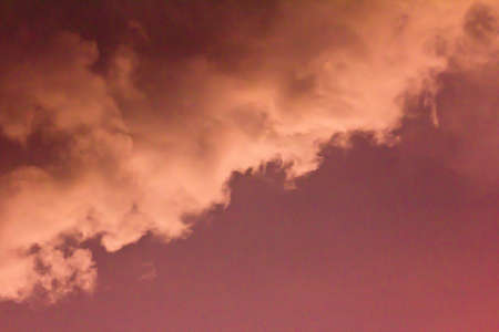 Colourful clouds on a decline after a rainの写真素材