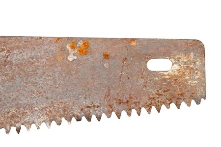 the old saw on a white backgroundの写真素材