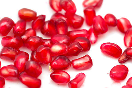 pomegranate on a white background. macroの写真素材
