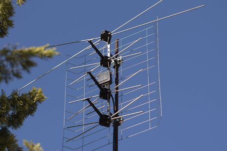 antenna on a background of blue skyの写真素材