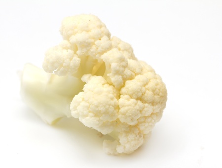 Fresh cauliflower cabbage vegetable on white backgroundの写真素材