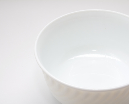 white plate on a white backgroundの写真素材