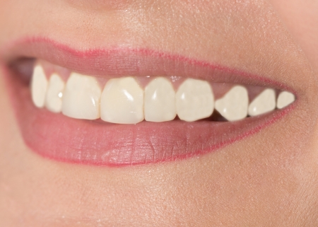 beautiful female smile. macroの写真素材