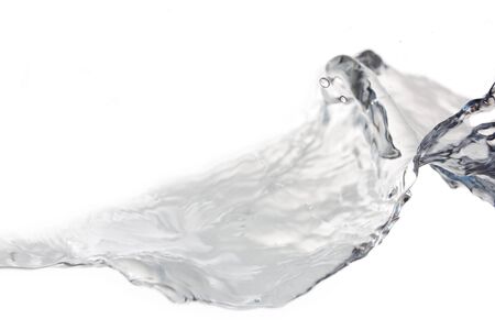 Water splash over white backgroundの写真素材