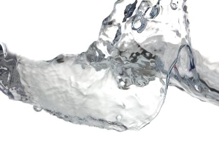 Water splash over white backgroundの写真素材