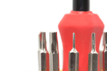 screwdriver on white background. macroの写真素材