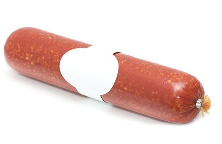 sausage on a white backgroundの写真素材