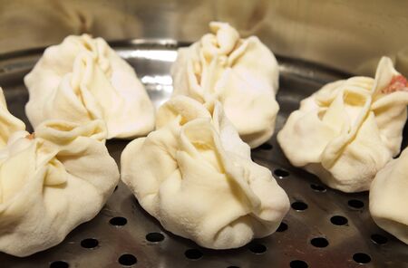 manti. food is steamedの写真素材
