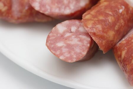 sausage. macroの写真素材