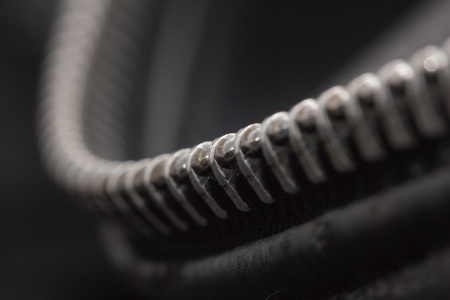 zipper on the jacket. macroの写真素材