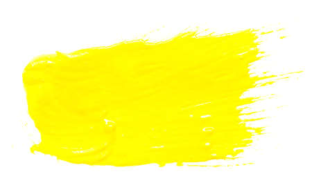 yellow gouache on white background.の写真素材